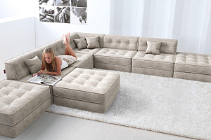 Длинный бескаркасный диван Гоа для гостиной 